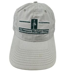 Northwestern Michigan College Hat Cap Beige Embroidered Logo  Men's Cotton